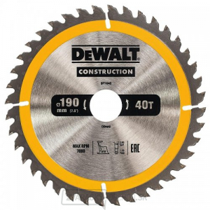 Pilový kotúč 190x30mm 40z ATB 10° DeWALT DT1945 Pilový kotúč 190x30mm 40z ATB 10° DeWALT DT1945 gallery main image