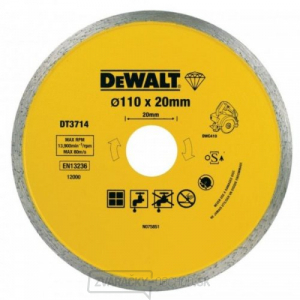 Dia nôž pre rezačku obkladačiek DWC410 na rezanie obkladačiek 110x20mm DeWALT DT3714 Dia nôž pre rezačku obkladačiek DWC410 na rezanie obkladačiek 110x20mm DeWALT DT3714 gallery main image
