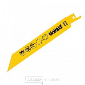 Pilové listy na kov, plech, rúry a profily do 1,5 mm pre mečové píly 152 mm 5 ks DeWALT DT2384 Pilové listy na kov, plech, rúry a profily do 1,5 mm pre mečové píly 152 mm 5 ks DeWALT DT2384 gallery main image