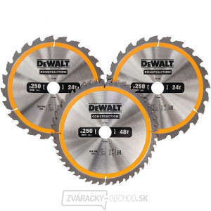 Sada 3 pílových listov 250x30 mm (2xDT1956, 1xDT1957) DeWALT DT1963 gallery main image