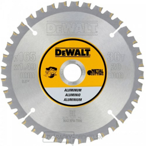 Hliníkový pílový kotúč 165x20 mm, 36 zubov pre akumulátorové píly DeWALT DT1911 Hliníkový pílový kotúč 165x20 mm, 36 zubov pre akumulátorové píly DeWALT DT1911 gallery main image