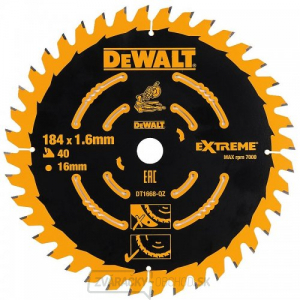 Pilový kotúč 184x16mm 40z ABT 7° DeWALT DT1668 Pilový kotúč 184x16mm 40z ABT 7° DeWALT DT1668 gallery main image