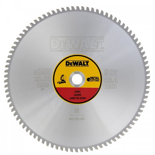 Pilový kotúč na rezanie kovu 355x25,4mm 90z EXTREME DeWALT DT1927