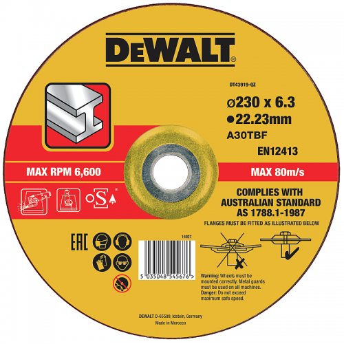 Brúsny kotúč 230 x 6,0 mm, typ 27 DeWALT DT43919