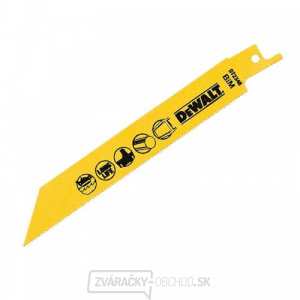 Demolačný pílový list na plasty, rúry a vrstvené materiály 3-12 mm pre mečové píly 152 mm 5 ks DeWALT DT2348