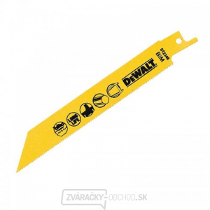 Demolačný pílový list na plasty, rúry a vrstvené materiály 3-12 mm pre mečové píly 152 mm 5 ks DeWALT DT2348 gallery main image