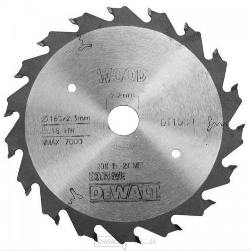Pilový kotúč pre ponorné píly 165x20mm 18z DeWALT DT1089