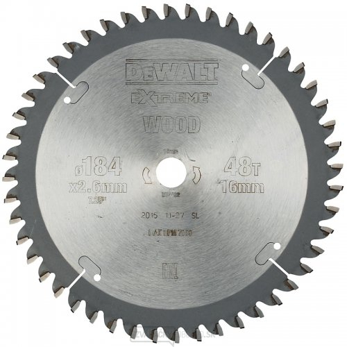 Pilový kotúč 184x16mm 48z TCG -5° DeWALT DT4092