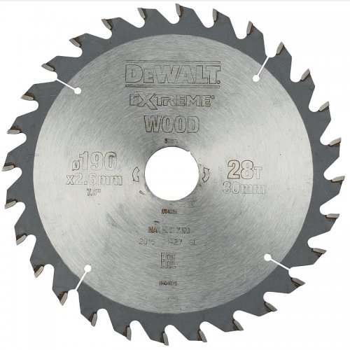 Pilový kotúč 190x30mm 28z ATB 10° DeWALT DT4033