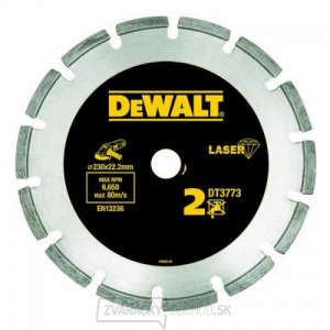 Čepeľ Laser 2 na brúsne materiály a betón 230x22,2 mm DeWALT DT3773 Čepeľ Laser 2 na brúsne materiály a betón 230x22,2 mm DeWALT DT3773 gallery main image