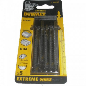 Pílový list na laminátové rovné rezy pre priamočiare píly 82mm 5ks DeWALT DT2080 Pílový list na laminátové rovné rezy pre priamočiare píly 82mm 5ks DeWALT DT2080 gallery main image