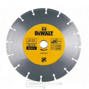 Profi karbidový kotúč na rezanie betónu a tehál za sucha 180x22,2 mm DeWALT DT3721 Profi karbidový kotúč na rezanie betónu a tehál za sucha 180x22,2 mm DeWALT DT3721 gallery main image