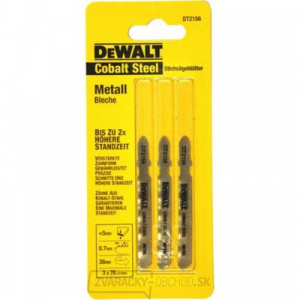 Extrémny pílový list na plech do 2,5 mm pre priamočiare píly 76 mm 3 ks DeWALT DT2156 Extrémny pílový list na plech do 2,5 mm pre priamočiare píly 76 mm 3 ks DeWALT DT2156 gallery main image