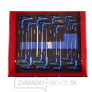 Dielenský vozík KraftWelle germany vrátane náradia vybavený 6 políc červený náhled