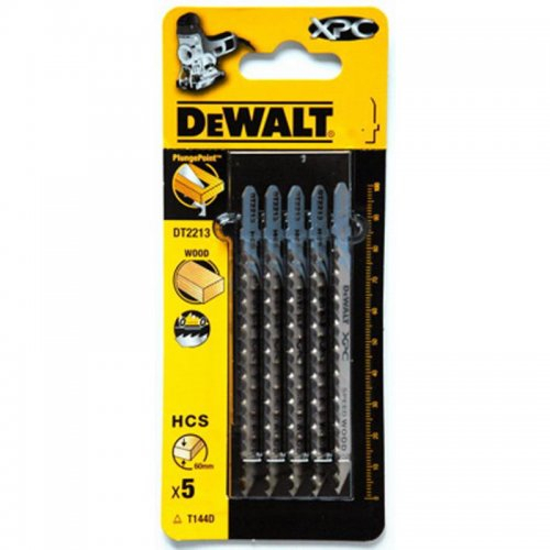 Pílový list na drevo a plast do 60 mm rýchly rez pre priamočiare píly 100 mm 5 ks DeWALT DT2213