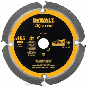 Pílový list na cementovláknité dosky a laminát 165x20 mm 4z DeWALT DT1471