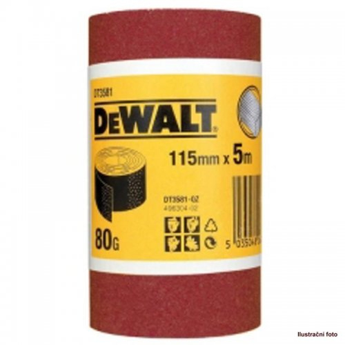 Kotúč brúsneho papiera 5 m x 93 mm P 180 DeWALT DT3593