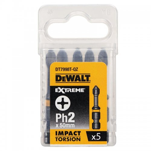 Sada torzných bitov Ph2x50mm 5ks DeWALT DT7998T