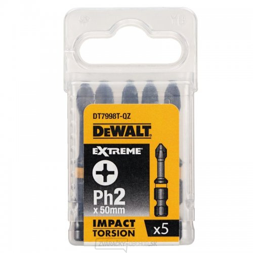 Sada torzných bitov Ph2x50mm 5ks DeWALT DT7998T
