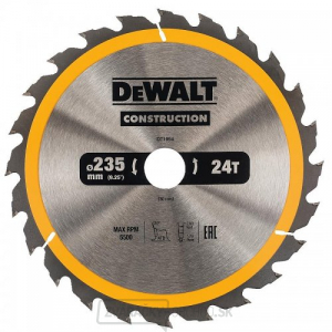 Pilový kotúč 235x30mm 24z ATB 20° DeWALT DT1954 Pilový kotúč 235x30mm 24z ATB 20° DeWALT DT1954 gallery main image
