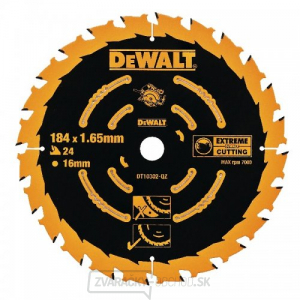 Pilový kotúč 184x16mm 24z ATB 18° DeWALT DT10302 Pilový kotúč 184x16mm 24z ATB 18° DeWALT DT10302 gallery main image