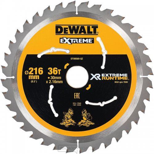 Pilový kotúč 216x30mm 36z DeWALT FLEXVOLT DT99569
