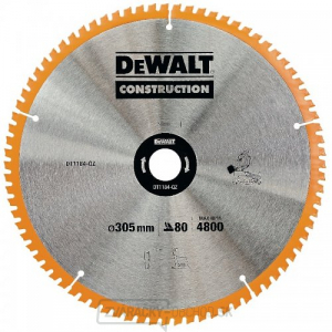 Pilový kotúč 305x30mm 80z ATB -5° DeWALT DT1184 Pilový kotúč 305x30mm 80z ATB -5° DeWALT DT1184 gallery main image