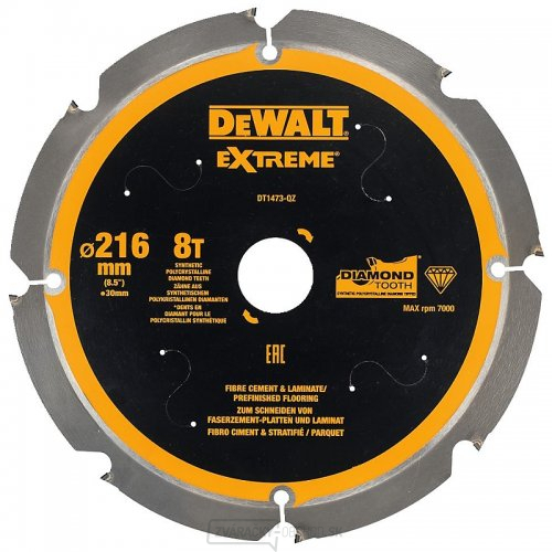 Pílový list na cementovláknité dosky a laminát 216x30mm 8z DeWALT DT1473