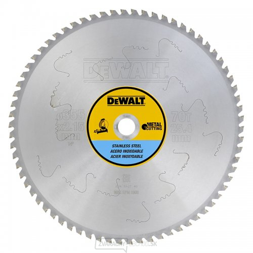 Pilový kotúč na rezanie kovu 355x25,4mm 70z EXTREME DeWALT DT1921
