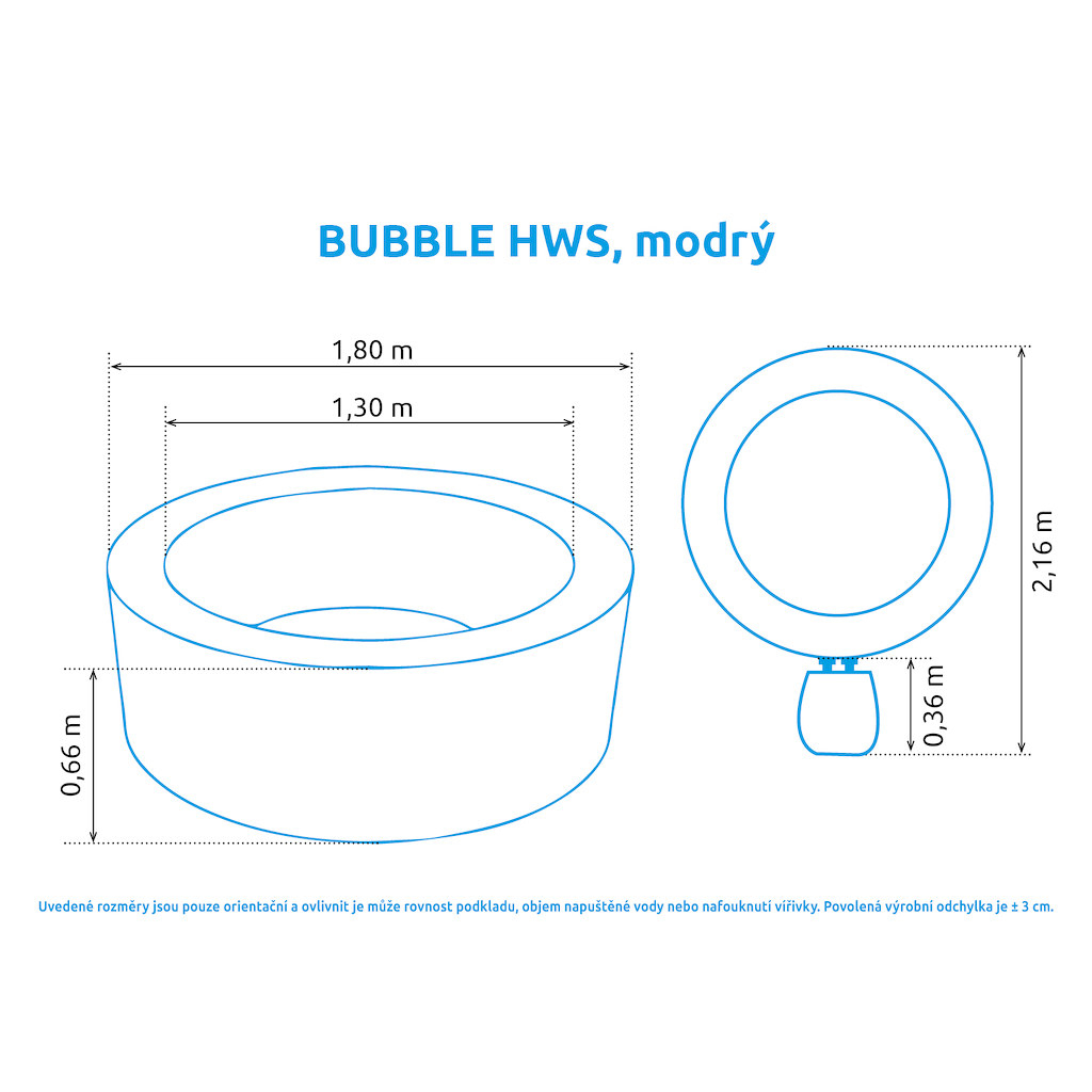Bazén vírivý nafukovací Pure Spa - Bubble HWS -modrý -Intex 28486EX Náhľad