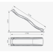Šmykľavka s prípojkou na vodu žltá 2,20 m Náhľad