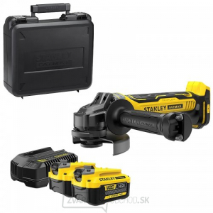Akumulátorová uhlová brúska 125mm V20 18V 2x4,0Ah Stanley FatMax SFMCG700M2K Akumulátorová uhlová brúska 125mm V20 18V 2x4,0Ah Stanley FatMax SFMCG700M2K gallery main image