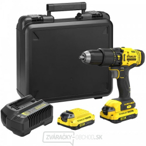 Akumulátorová príklepová vŕtačka V20 18V 2x1,5Ah Stanley FatMax SFMCD711C2K Akumulátorová príklepová vŕtačka V20 18V 2x1,5Ah Stanley FatMax SFMCD711C2K gallery main image