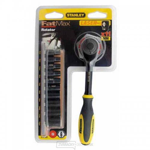 1/4" 11-dielna sada nástrčiek FatMax s račňou STANLEY ROTATOR 0-94-607