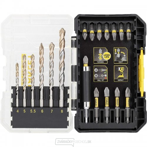 Stanley STA88552 19-dielna súprava torzných vrtákov a vrtákov