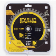 TCT/HM pílový kotúč 190 x 16 x 1 mm, 40 zubov Stanley STA13365 TCT/HM pílový kotúč 190 x 16 x 1 mm, 40 zubov Stanley STA13365 gallery main image