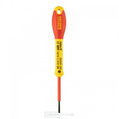 Skrutkovač FATMAX izolovaný 1000V 2,5x50 Stanley 0-65-410 Skrutkovač FATMAX izolovaný 1000V 2,5x50 Stanley 0-65-410 gallery main image
