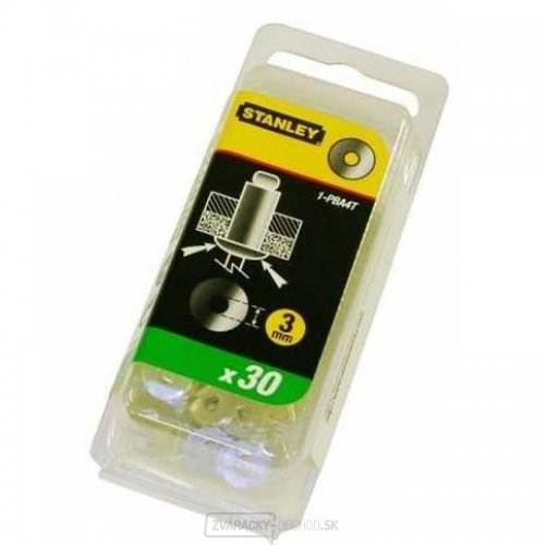 Hliníkové podložky na trhacie nity 5mm 30ks Stanley 1-PBA6T gallery main image