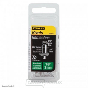 Hliníkové nity 4x12mm 15ks Stanley 1-PAA58T Hliníkové nity 4x12mm 15ks Stanley 1-PAA58T gallery main image