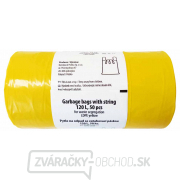 Vrecia odpadkové LDPE zaťahovacie 120L/50 ks 55x100cm - žlté gallery main image