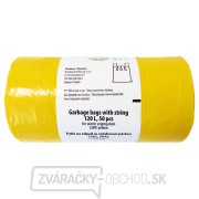 Vrecia odpadkové LDPE zaťahovacie 120L/50 ks 55x100cm - žlté gallery main image