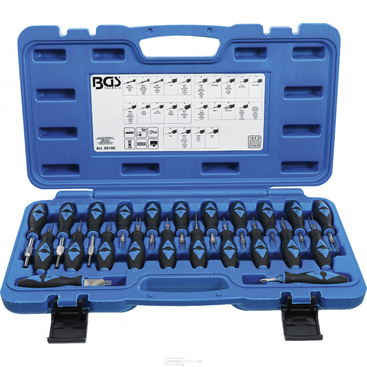 Súprava náradia na odistenie konektorov | 23dielna, BGS 60160
