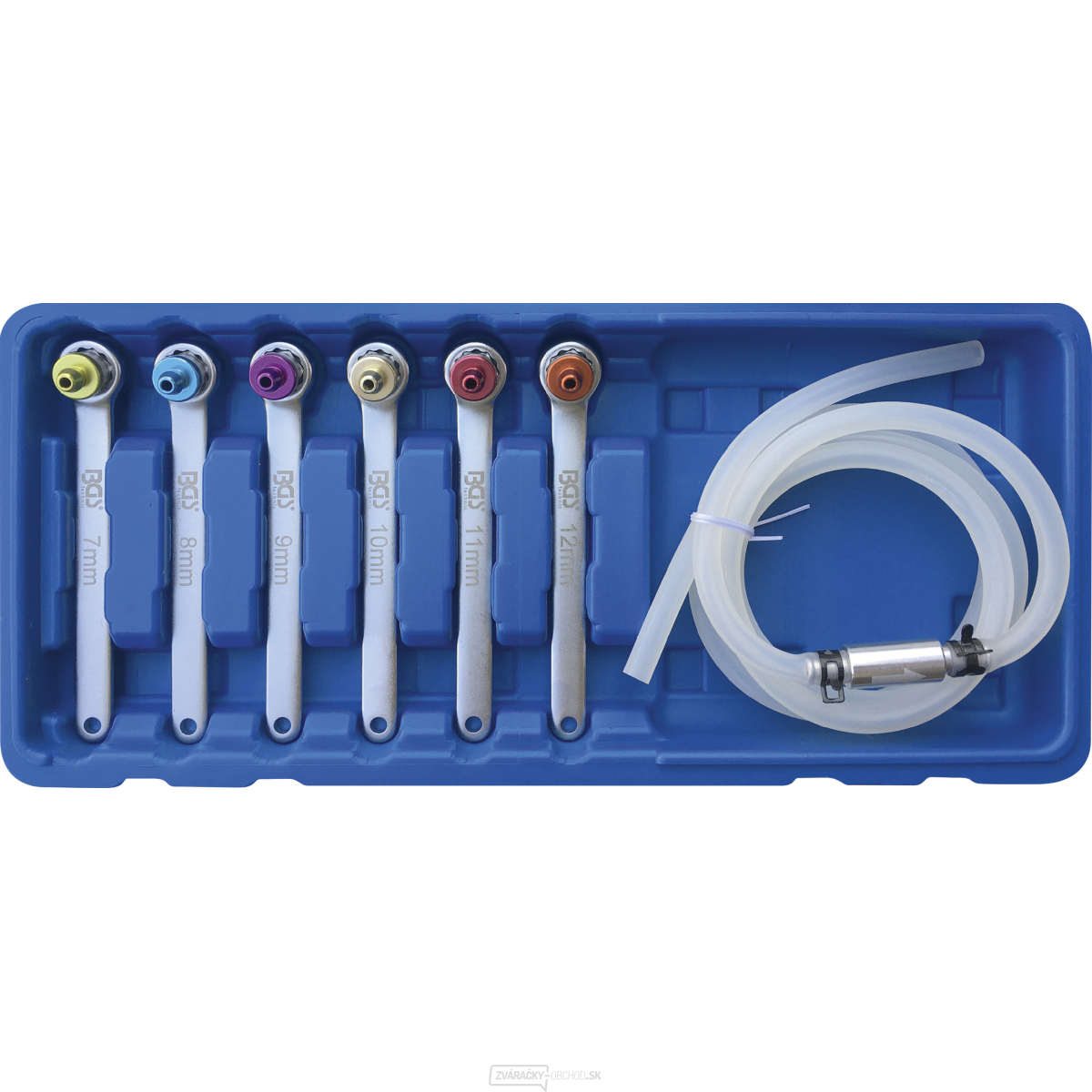 Súprava kľúčov na brzdové odvzdušňovacie skrutky | 7 - 8 - 9 - 10 - 11 - 12 mm | 7dielna, BGS 66516