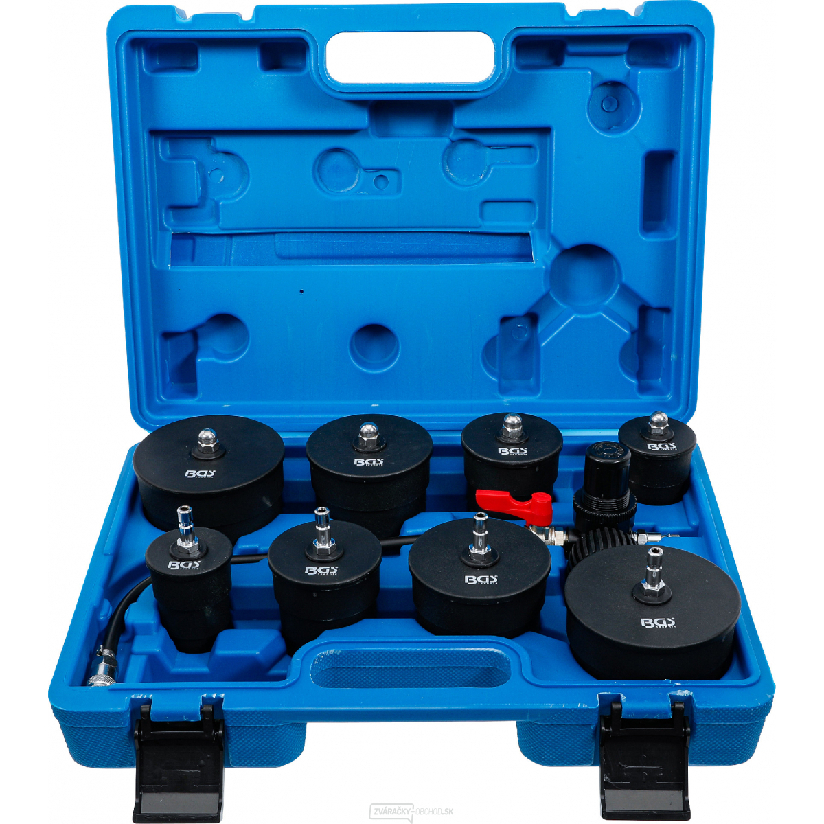 Skúšobná súprava v kufri na testovanie systému plniaceho vzduchu turbodúchadla | 9dielna, BGS 70339