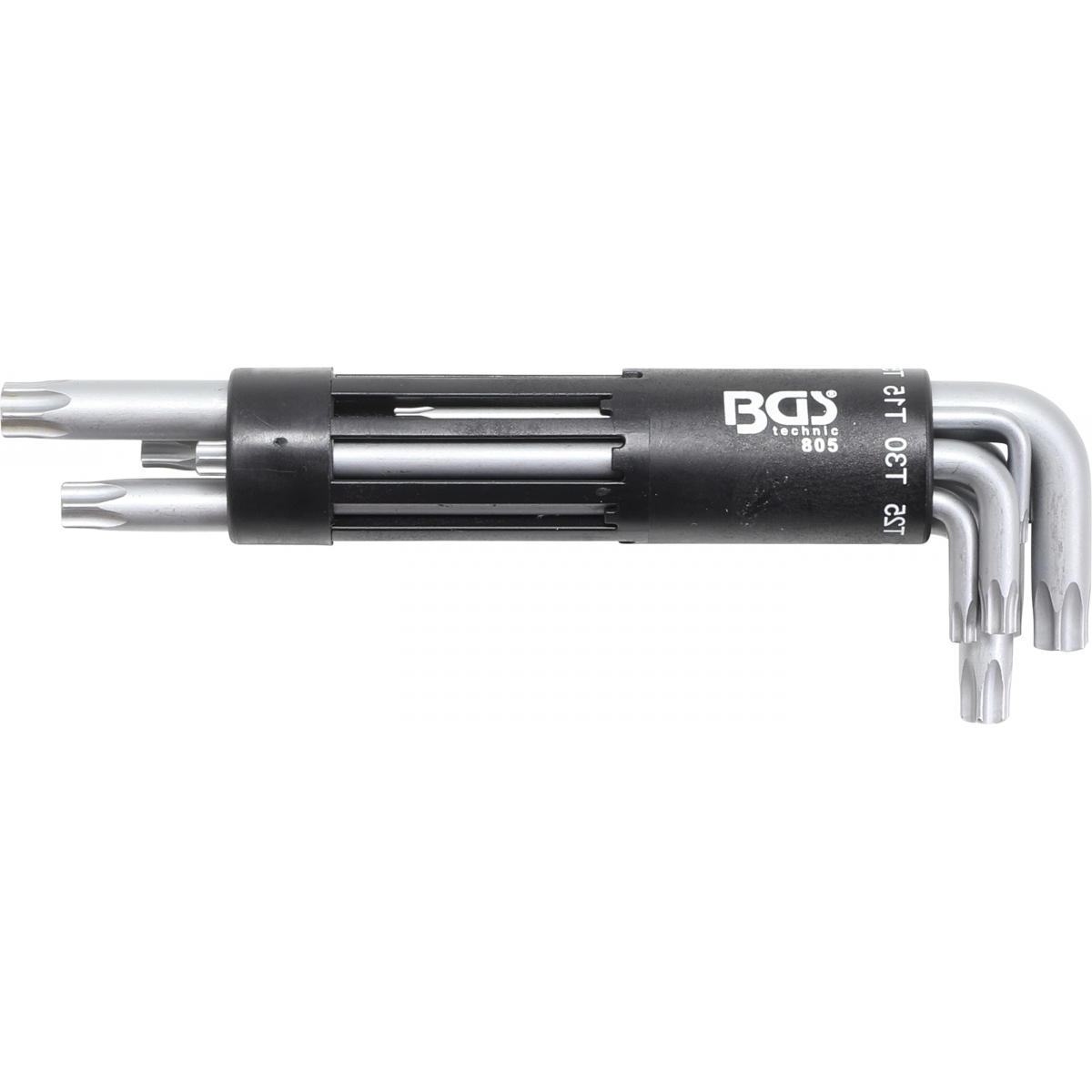 Súprava zahnutých kľúčov | veľmi dlhé | T-profil (pre Torx) s otvorom T10 - T50 | 8dielna BGS 805