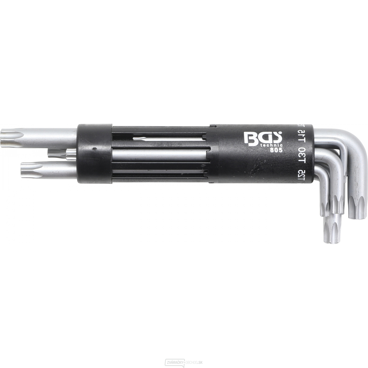 Súprava zahnutých kľúčov | veľmi dlhé | T-profil (pre Torx) s otvorom T10 - T50 | 8dielna BGS 805