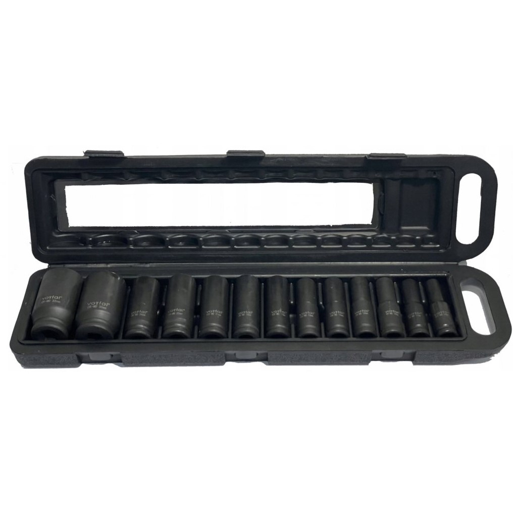 Matabro Úderové nástrčné hlavice dlhé 1/2", 10-32 mm, šesťhrany, sada 13 ks V08118