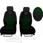 Autopoťahy Active Sport kožené s alcantarou, sada pre dve sedadlá, zelené SIXTOL gallery main image