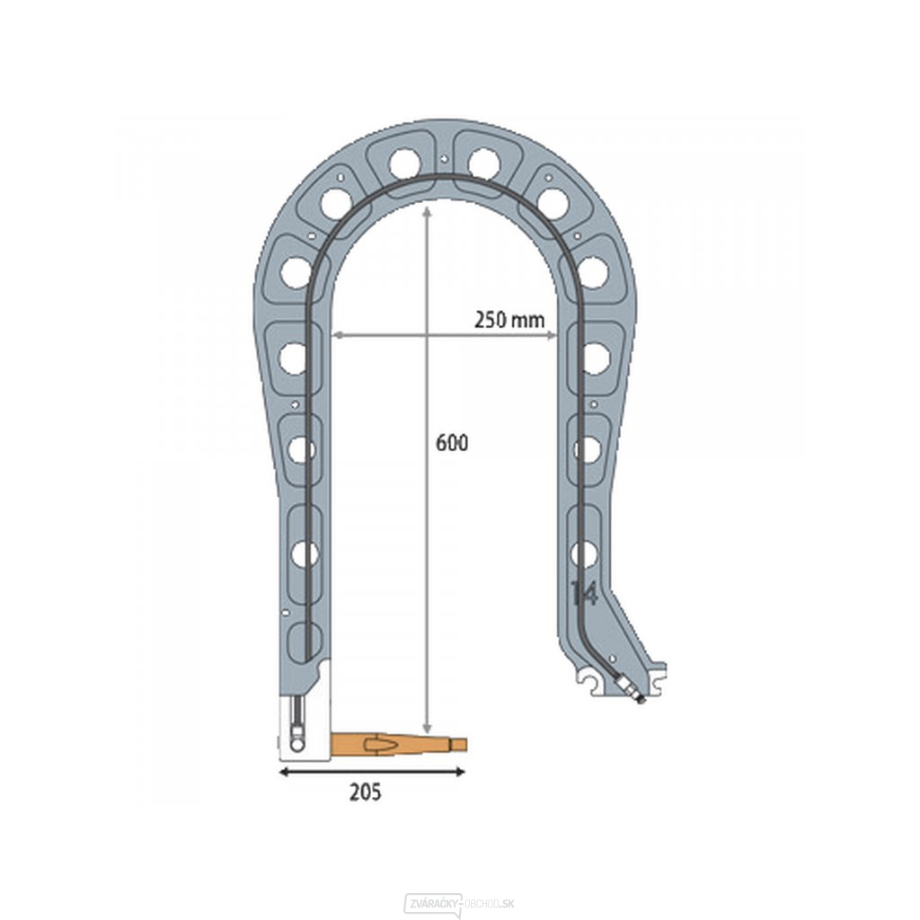 Náhradné rameno pre bodovacie kliešte GYS typ C14 - izolované
