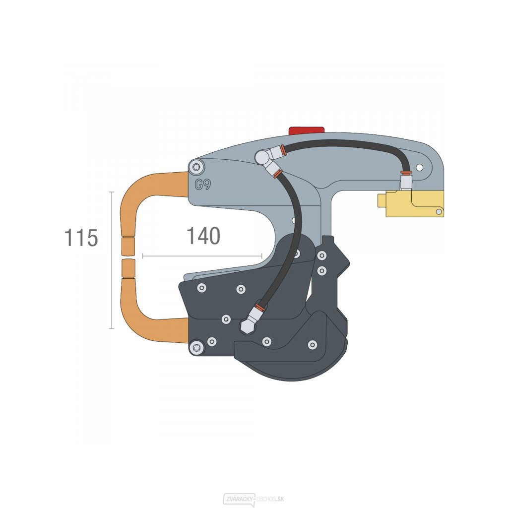 Náhradné rameno pre bodovacie kliešte GYS G9 - izolované s ramenami X1